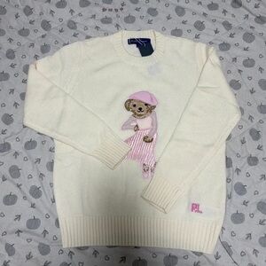 Polo by Ralph Lauren Ivory Sweater with Bear Motif
